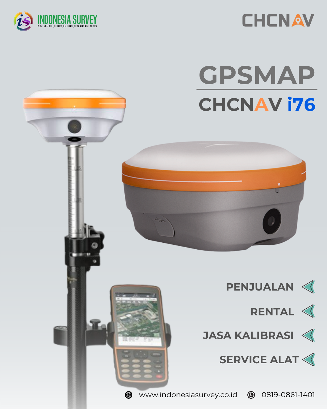 GPS MAP CHVNAV i76 Palm Sized Visual IMU-RTK GNSS